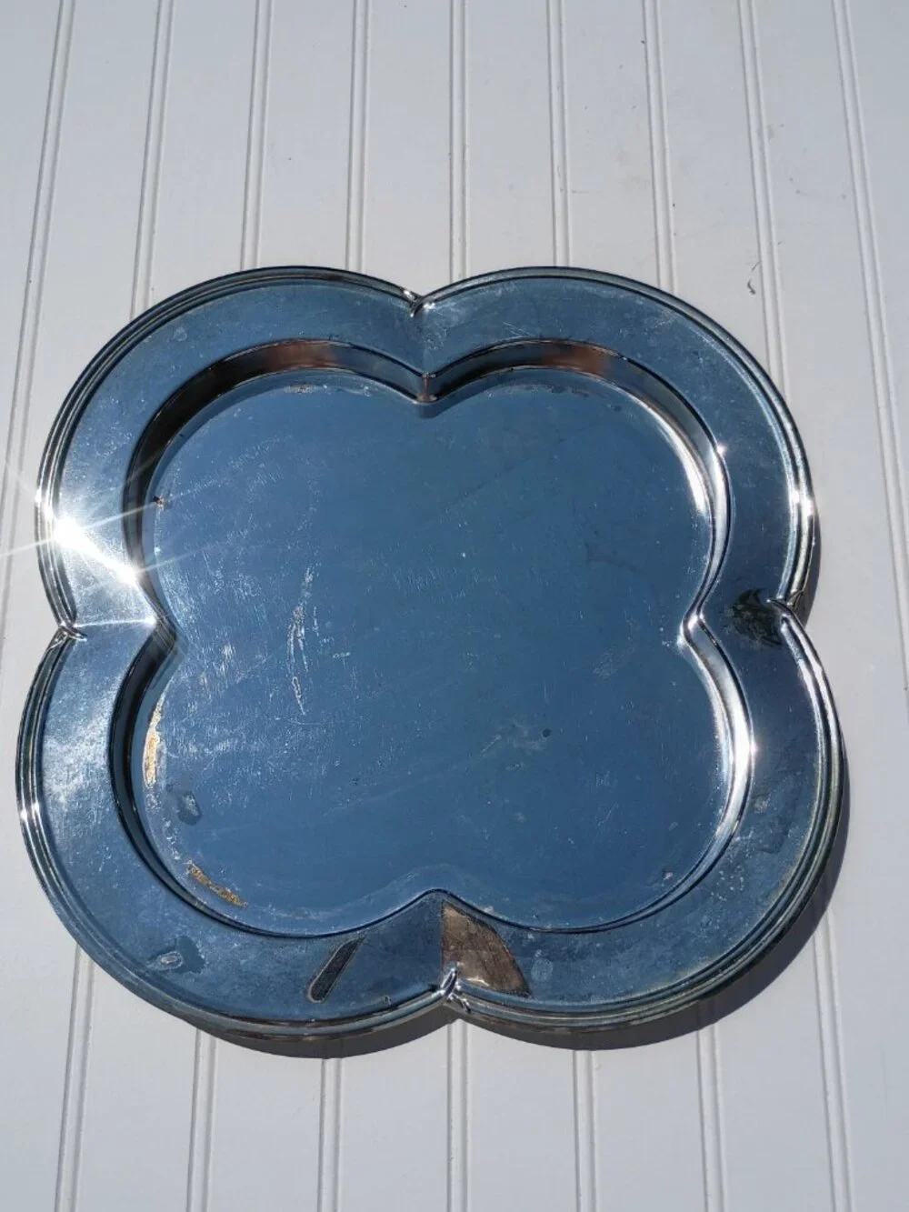 Vintage Godinger Silverplate Serving Tray Platter 13.5